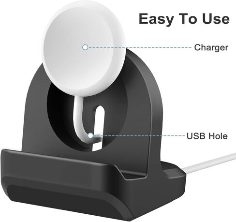 حامل لساعة Google Pixel، قاعدة شحن للساعة الذكية مقاس 41 مم مع فتحة سيليكون غير قابلة للانزلاق وإدارة الكابلات، حامل شحن ثابت وحماية (الكابل غير متضمن) in Kuwait