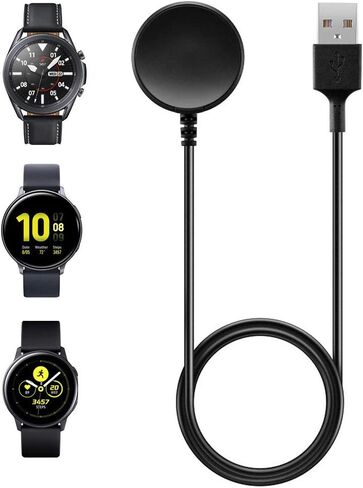 شاحن لساعة Samsung Galaxy Watch 6 / Watch 5 / Watch 4/4 Classic/Watch 3، كابل USB لقاعدة الشحن لجهاز Galaxy Active/Active 2 (3.3 قدم / 100 سم) in Kuwait