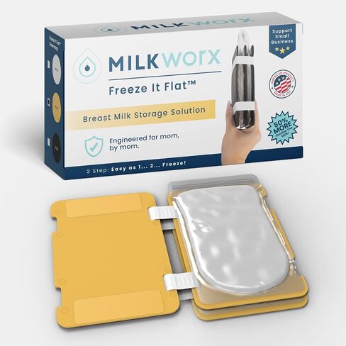 Freeze It Flat Breast Milk Storage Bag Freezer Organizer - Space-Saving Freezer System for Breastmilk Storage Bags - Breast Pump Accessories - Breast Milk Freezer Organizer Made in The USA in Saudi Arabia