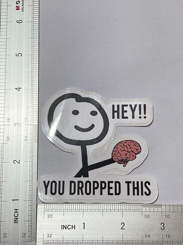 Pack 3 You Dropped This Meme Something Brain for Teachers Laptop Water Bottles Sticker 3" in Saudi Arabia