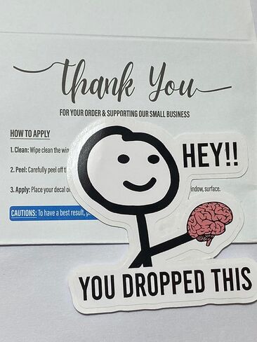 Pack 3 You Dropped This Meme Something Brain for Teachers Laptop Water Bottles Sticker 3" in Saudi Arabia