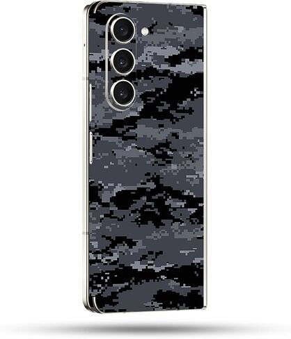MightySkins Skin Compatible With Samsung Galaxy Z Fold 5 Full Wrap - Dark Hibiscus | Protective, Durable, and Unique Vinyl Decal wrap cover | Easy To Apply, Remove, and Change Styles | Made in the USA in Saudi Arabia