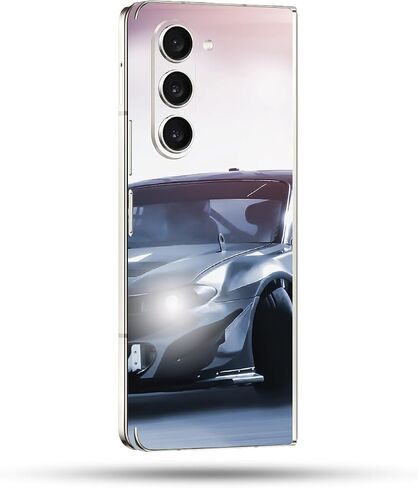 MightySkins Skin Compatible With Samsung Galaxy Z Fold 5 Full Wrap - Dark Hibiscus | Protective, Durable, and Unique Vinyl Decal wrap cover | Easy To Apply, Remove, and Change Styles | Made in the USA in Saudi Arabia