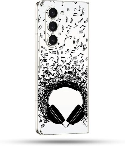 MightySkins Skin Compatible With Samsung Galaxy Z Fold 5 Full Wrap - Dark Hibiscus | Protective, Durable, and Unique Vinyl Decal wrap cover | Easy To Apply, Remove, and Change Styles | Made in the USA in Saudi Arabia