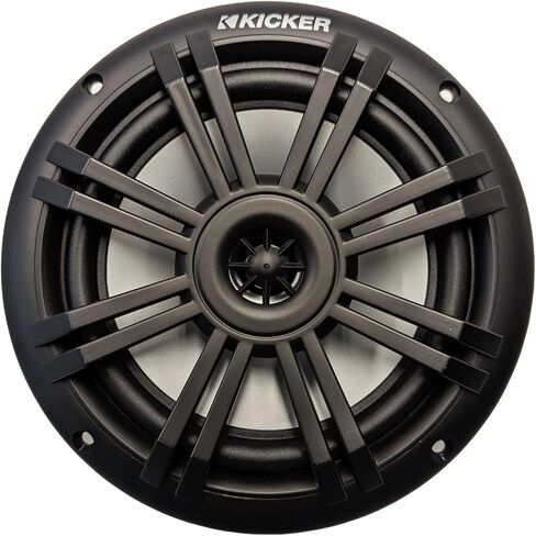Kicker All-Weather Marine Gauge Style Bluetooth USB Stereo Receiver with 6.5" 150 Watt Max Power 2-Way Black Marine Audio Speakers (Pair), 3X 50-Feet 16-Gauge Speaker Wire in Saudi Arabia