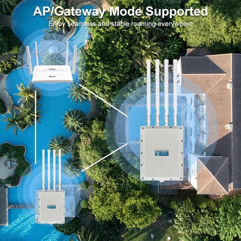 محول شبكة WiFi خارجي طويل المدى من KuWFi، هوائي عالي الكسب 14dBi كابل 5 متر محول USB لاسلكي إشارة ثابتة من الخارج in Kuwait