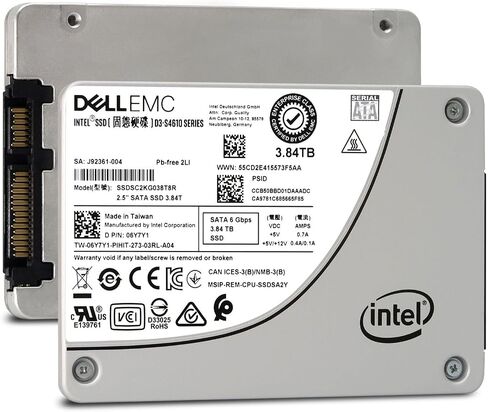 Dell Intel S4610 3.84 تيرابايت SATA 6 جيجابت/ثانية 2.5 بوصة SSD للمؤسسات - SSDSC2KG038T8RP in Kuwait