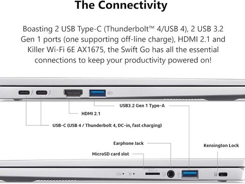 كمبيوتر محمول acer Slim للاستخدام اليومي - مع ترخيص Microsoft Office مدى الحياة، شاشة IPS عالية الدقة 15.6 بوصة، وحدة المعالجة المركزية AMD Ryzen 3 7320U رباعية النواة، ذاكرة الوصول العشوائي LPDDR5 سعة 8 جيجابايت، SSD 512 جيجابايت، كاميرا ويب، Wi-Fi 6، Wi in Saudi Arabia