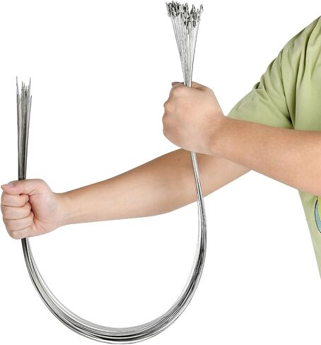 أربطة معدنية بسحاب، 40 بوصة 50 قطعة من أربطة الرمز البريدي المصنوعة من الفولاذ المقاوم للصدأ، أربطة أسلاك كبل معدنية ذاتية القفل مع قوة شد 132 رطل، أربطة بسحاب شديدة التحمل لتغليف العادم، السياج، ورشة عمل خارجية in Kuwait