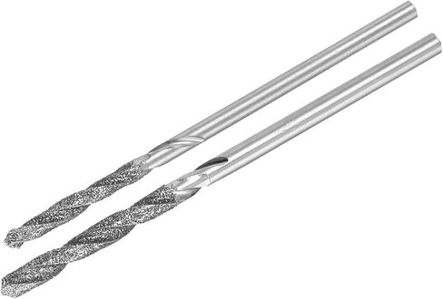 uxcell 2.1mm 2.5mm Diamond Twist Drill Bits High Speed Steel for Glass Sea Shells Stone Tiles 10 Pcs in Saudi Arabia
