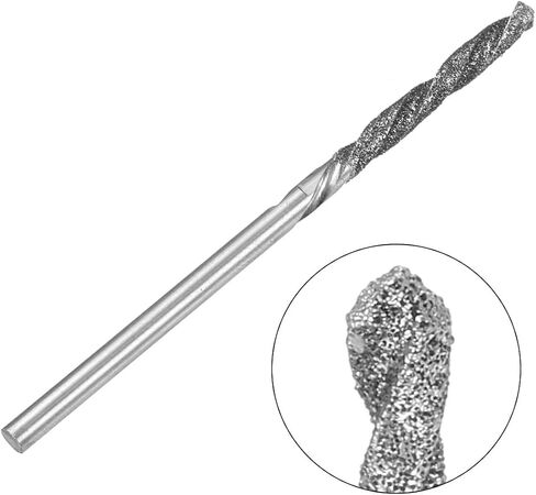 uxcell 2.1mm 2.5mm Diamond Twist Drill Bits High Speed Steel for Glass Sea Shells Stone Tiles 10 Pcs in Saudi Arabia