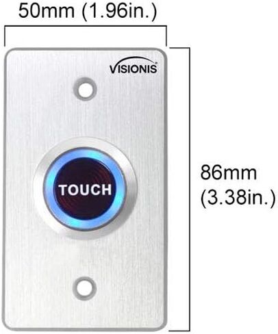Visionis VS-7456 باب واحد للتحكم في الوصول إلى الباب الخارجي 1200 رطل طقم قفل كهرومغناطيسي مع جهاز استقبال لاسلكي ونظام قفل مغناطيسي عن بعد مع زر دفع للخروج VIS-7005 LED in Saudi Arabia