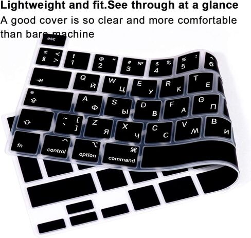 Arabic Language Silicone Keyboard Cover Skin for MacBook Pro 16 inch A2141 2019+,for MacBook Pro 13 with Magic Keyboard &for MacBook Pro M1 Chip A2338/A2251/A2289 2020+ EU Version in Kuwait