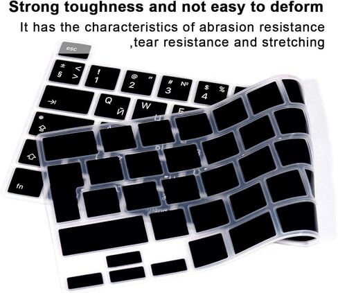 Arabic Language Silicone Keyboard Cover Skin for MacBook Pro 16 inch A2141 2019+,for MacBook Pro 13 with Magic Keyboard &for MacBook Pro M1 Chip A2338/A2251/A2289 2020+ EU Version in Kuwait