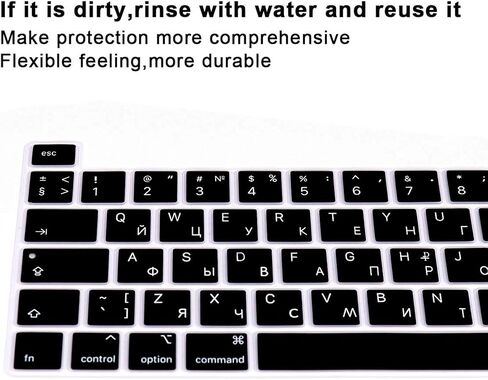 Arabic Language Silicone Keyboard Cover Skin for MacBook Pro 16 inch A2141 2019+,for MacBook Pro 13 with Magic Keyboard &for MacBook Pro M1 Chip A2338/A2251/A2289 2020+ EU Version in Kuwait