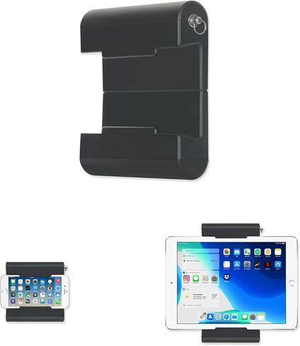 حامل جدار المطبخ TFY Universal للأجهزة اللوحية وأجهزة القراءة الإلكترونية والهواتف الذكية - متوافق مع iPad وSamsung وHuawei - يتضمن قلم ستايلس (أسود) in Kuwait