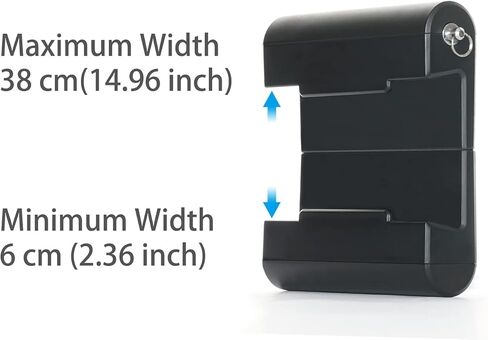 حامل جدار المطبخ TFY Universal للأجهزة اللوحية وأجهزة القراءة الإلكترونية والهواتف الذكية - متوافق مع iPad وSamsung وHuawei - يتضمن قلم ستايلس (أسود) in Kuwait