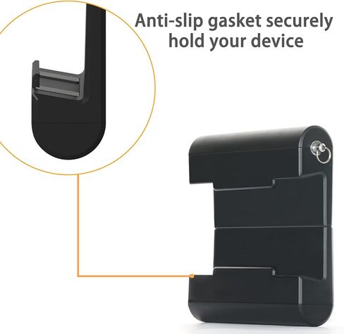 حامل جدار المطبخ TFY Universal للأجهزة اللوحية وأجهزة القراءة الإلكترونية والهواتف الذكية - متوافق مع iPad وSamsung وHuawei - يتضمن قلم ستايلس (أسود) in Kuwait