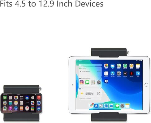حامل جدار المطبخ TFY Universal للأجهزة اللوحية وأجهزة القراءة الإلكترونية والهواتف الذكية - متوافق مع iPad وSamsung وHuawei - يتضمن قلم ستايلس (أسود) in Kuwait