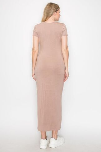 My Bump Women's Pregnancy Cap Sleeve Casual Comfortable Long Maternity Dress in Saudi Arabia