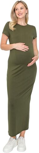My Bump Women's Pregnancy Cap Sleeve Casual Comfortable Long Maternity Dress in Saudi Arabia