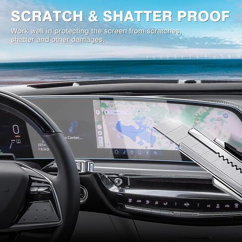 واقي شاشة Karltys لـ 2023-2025 Cadillac Lyriq، 2024 2025 XT4 & 2025 CT5 شاشة لمس 33 بوصة، واقي شاشة زجاجي مقوى مضاد للوهج مضاد لبصمات الأصابع لملحقات Cadillac Lyriq in Kuwait