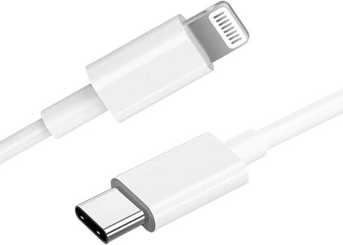 كابل RUXIN USB-C إلى Lightning بطول 3.3 أقدام، [معتمد من MFi] كابل شحن سريع 18 وات PD متوافق مع iPhone 12/12pro/11/11 Pro/X/XS/XR/SE/8 Plus/AirPods Pro/iPad، أبيض in Saudi Arabia
