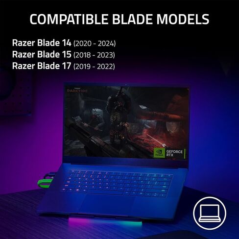 محول طاقة شاحن الكمبيوتر المحمول Razer 280W الرسمي OEM GaN: لأجهزة الكمبيوتر المحمولة Razer Blade 16 (RTX 4060، RTX 4070)، Blade 17 (RTX 3080 Ti)، وBlade 18 (RTX 4060، RTX 4070) - تصميم مضغوط - كابل مضفر in Saudi Arabia