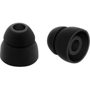 Simolio Headset Replacement Ear Tips, Silicone Earbuds Compatible with SIMOLIO 2.4GHz in Ear Wireless TV Headsets (Black, 5 Pairs)