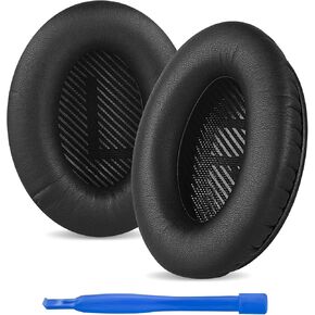 Replacement Ear Pads for Srhythm NC25, NC35, NC25 Pro Headphones Ear Cushions, Ear Covers, Headset Earpads (Protein Leather/Black)