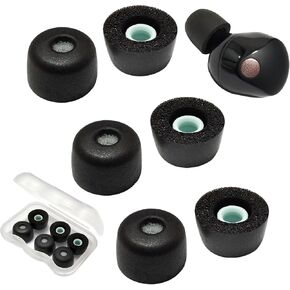 Memory Foam Tips for Sony WF-1000XM5 Ear Tips for WF-1000XM5 WF-1000XM4 Earbuds fit in Case, 3 Pairs Gray Medium