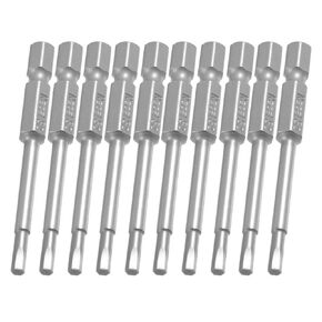 uxcell a12091100ux0361 10 Pcs 1/4" x 65mm x 3.5mm x 3mm Magnetic Hex Hexagon Screwdriver Bits Gray (Pack of 10)