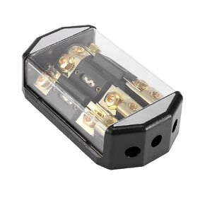 Unifizz Car Stereo Audio Inline ANL Automotive Fuse Holder 3 Way with Fuse 1 x 0GA 3 x 4GA Distribution Block FUSE DISTRIBUTION BLOCK STEREO/AUDIO/CAR