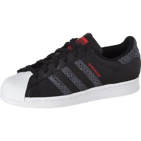 adidas Originals Superstar Sneakers for Women - Comfortable Insole - Padded Tongue and Collar - Round-Toe Black/Black/White 6 B - Medium