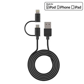 Cellet Combo iPhone Charger Cable & Micro USB Cable Compatible for iPhone 13 Pro Max Mini 12 11 Pro Max Xs Xs Max Xr X 8 iPad Pro 10.5-inch iPad Air iPad Mini Xbox One Controller