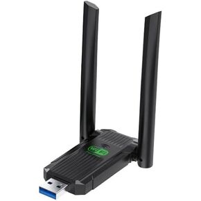 USB WiFi Adapter,1300Mbps WiFi USB 3.0 Dual Band 5G/2.4G, Dual 2dBi Antennas, Supports Windows11/10/8.1/8/7/XP, Wireless Adapter for Desktop Computer Network Adapters