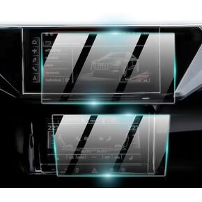 IPG ProActive for Audi 2019-24 Q8 e-Tron 10.1 Inch Navigation + 8.6 Inch Second Screen (2 Pieces) 9H Hardness Screen Protector Smooth Glass Touch Ultra Responsive High Clarity Anti Scratch Smudge & Shock Proof Nano Technology Guard for e-Tron