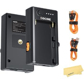 ZGCINE NP-F01 NPF Battery Charger Power Adapter, Support USBC USBA D-Tap output, can Supply Power to Cameras and Monitors