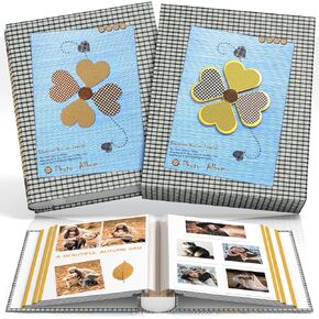 Self Adhesive Photo Album for Film Cameras, Free Paste 2~7 in Photos, for Instax Film Camera, Photo Album for Instax Mini Full Range of Cameras, for Polaroid Kodak Film Camera, Holds 80~240 Photos