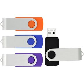 4 Pack 16GB USB Flash Drive USB 2.0 Flash Drive 16GB Multicolor Bulk