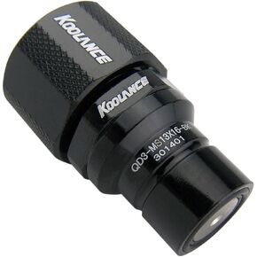 Koolance QD3-MS13X16-BK QD3 Male Quick Disconnect No-Spill Coupling, Compression for 13mm x 16mm (1/2in x 5/8in) *Black*