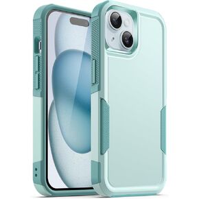 JETech Case for iPhone 15 Plus 6.7-Inch, Heavy Duty Dual-Layer Rugged Protection, Shockproof Protective Tough Phone Cover with Matte Back (Black)