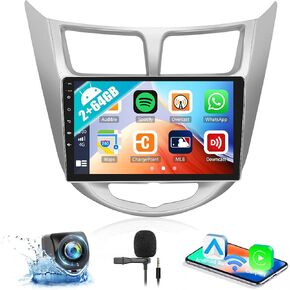 2G+64G Android 13 Car Stereo for Hyundai Accent 2012-2017 with Wireless Carplay Android Auto 9" Touchscreen Car Radio with GPS Navigation HiFi WiFi Bluetooth FM/RDS Radio Head Unit with Backup Camera in Saudi Arabia