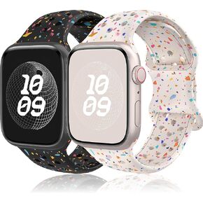 Sport Band for Apple Watch Bands 40mm 41mm 44mm 45mm iWatch Band 38mm 42mm 49mm Women Men,Recycled Plastic - Soft Breathable Silicone Strap for Apple Watch Nike+ Series 9 8 7 6 5 4 3 Ultra/2,SE