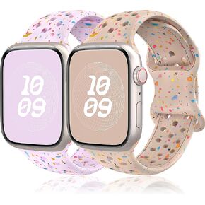 Sport Band for Apple Watch Bands 40mm 41mm 44mm 45mm iWatch Band 38mm 42mm 49mm Women Men,Recycled Plastic - Soft Breathable Silicone Strap for Apple Watch Nike+ Series 9 8 7 6 5 4 3 Ultra/2,SE