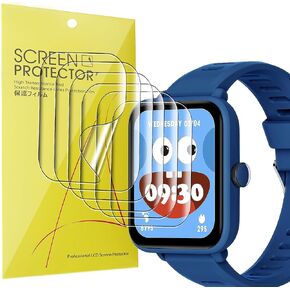 Compatible for BIGGERFIVE BARVE Watch Screen Protector, [6 Pack] Full Coverage TPU Clear Film Compatible for BIGGERFIVE BARVE BW01 Kids Fitness Tracker Watch (6 PACK)