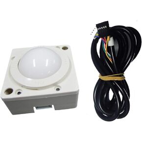 2 Inch White Ball Arcade Game Trackball Compatible with Jamma 412-in-1 Game Elf