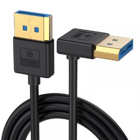 CY Cable Ultrafine Down Angled DisplayPort 1.4 DP to DP Cable 8K 60hz Cable Ultra-HD UHD 4K 144hz 90 Degree for Desktop Laptop Monitor (100cm)