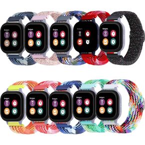 10 Pack Compatible for Gizmo Watch 3 2 1/Gabb Watch 3 2 1/SyncUP Kids Nylon Watch Band - Slider Buckle Braided Breathable Stretchy Strap Wristbands for Boys and Girls