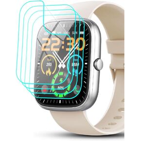 [4 Pack] for QXQ T60 Smartwatch Screen Protector 1.91" PET Film [Case Friendly] [HD Clear] [Anti-Fingerprint] [Anti-Scratch] [Bubble Free] Screen Protector for QXQ T60 Smart Watch